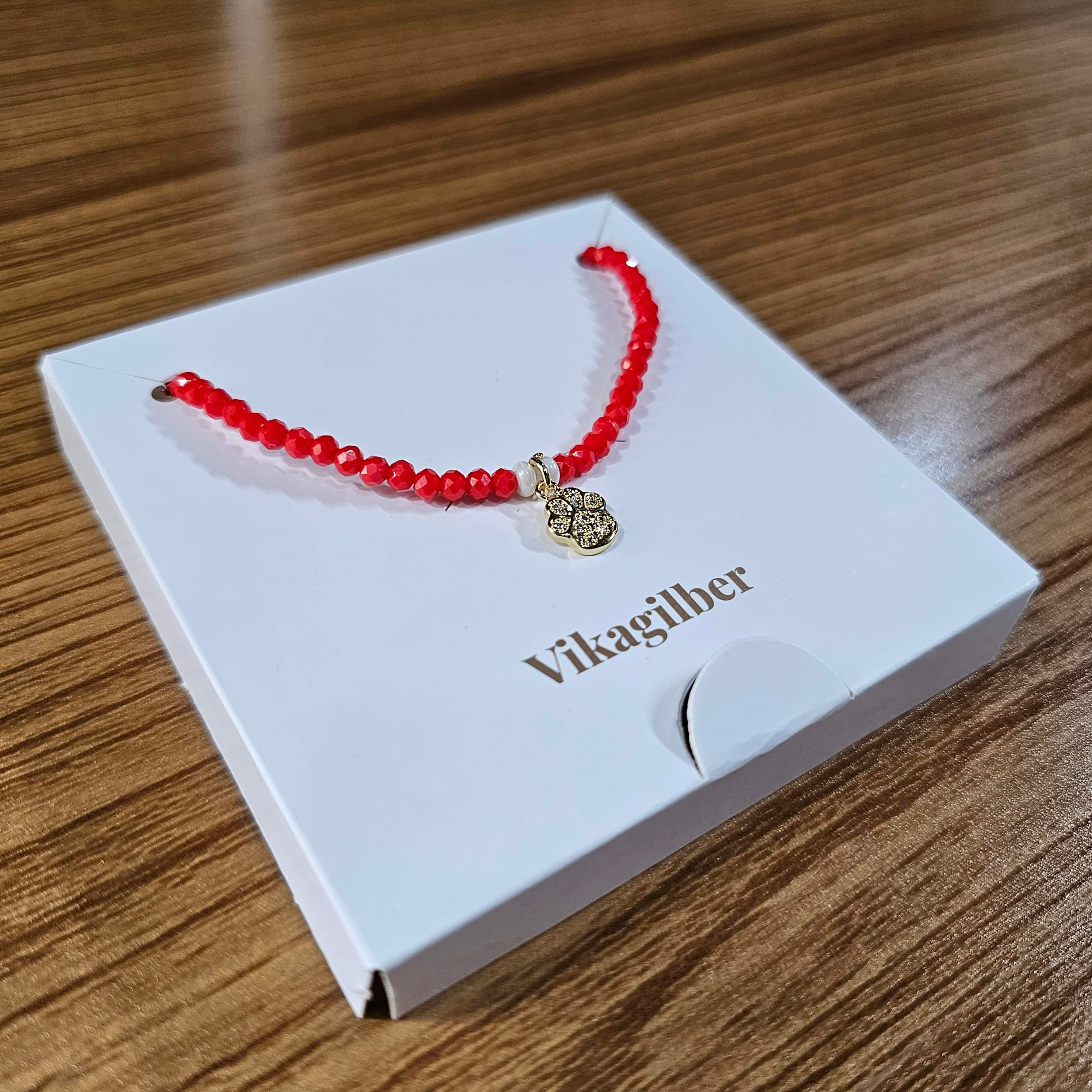 Pulsera Huella Carmesí