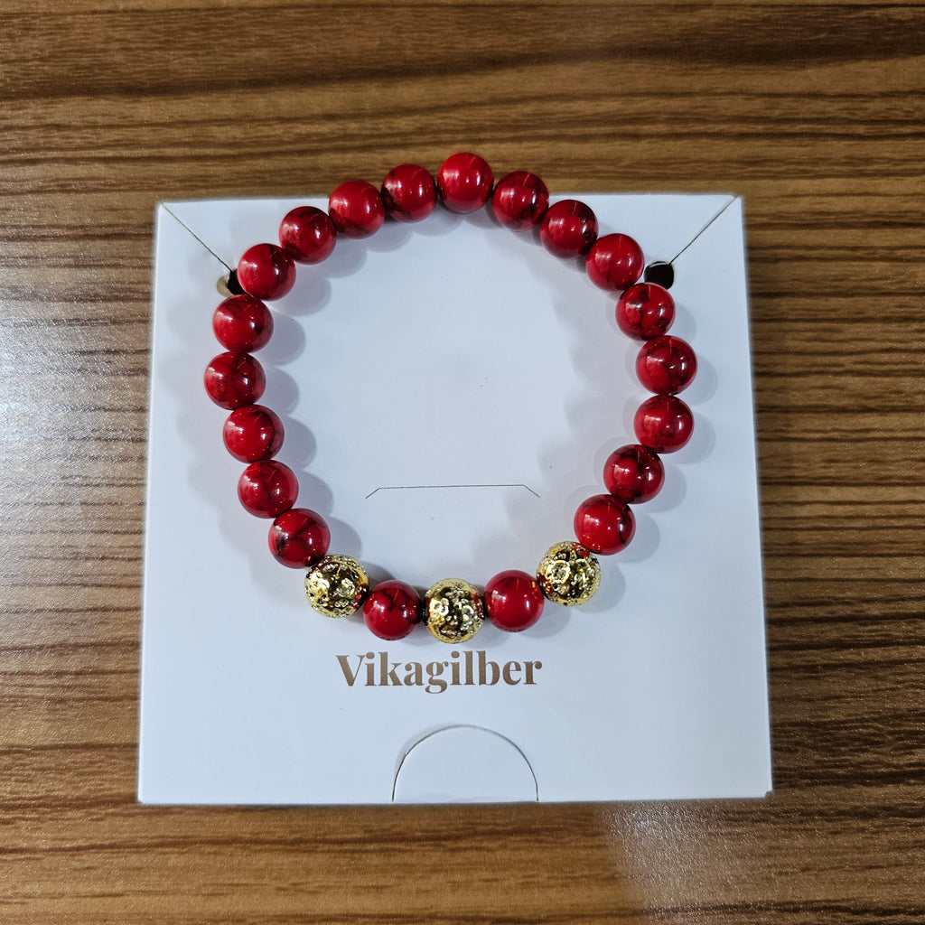 Pulsera Fósil Carmesí