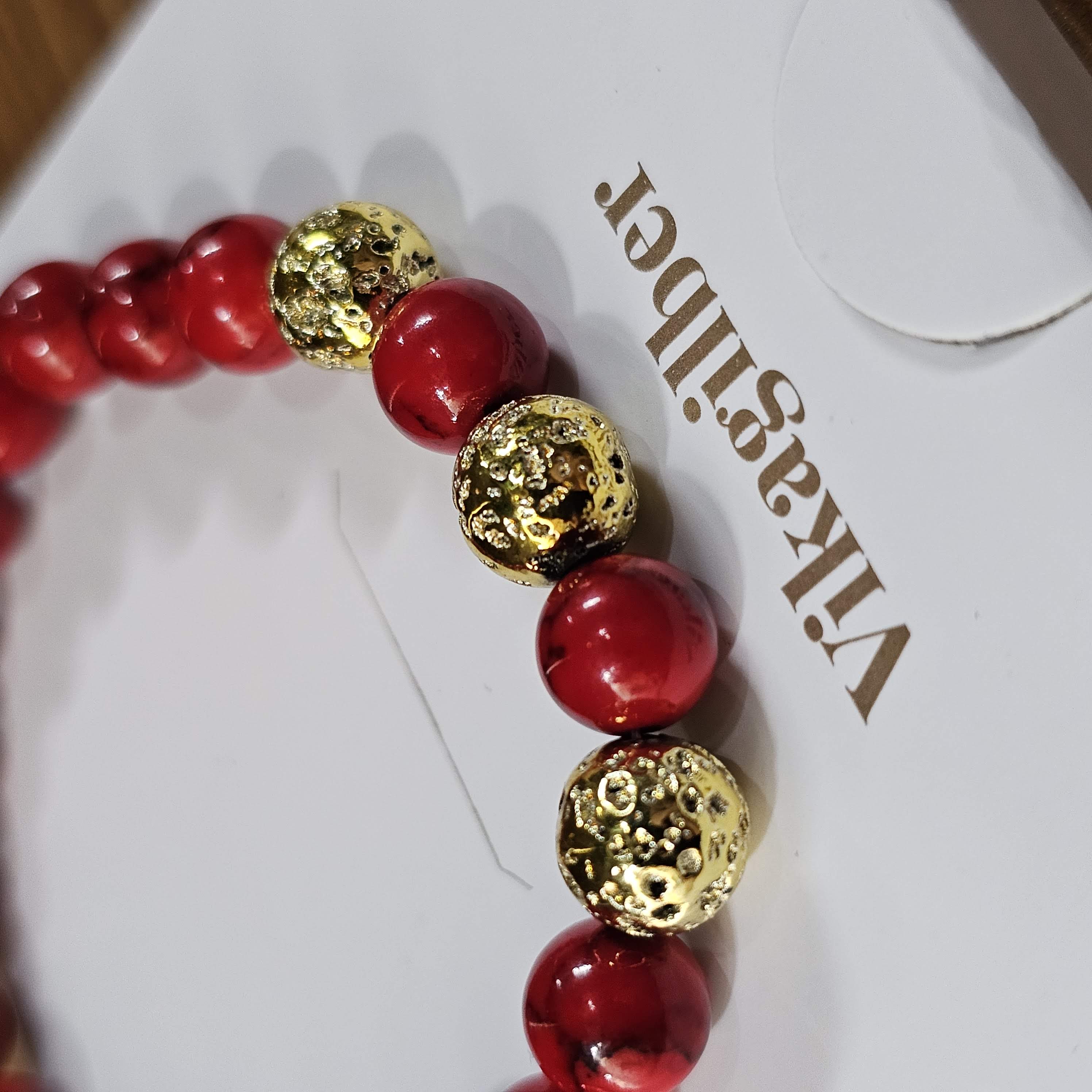 Pulsera Fósil Carmesí