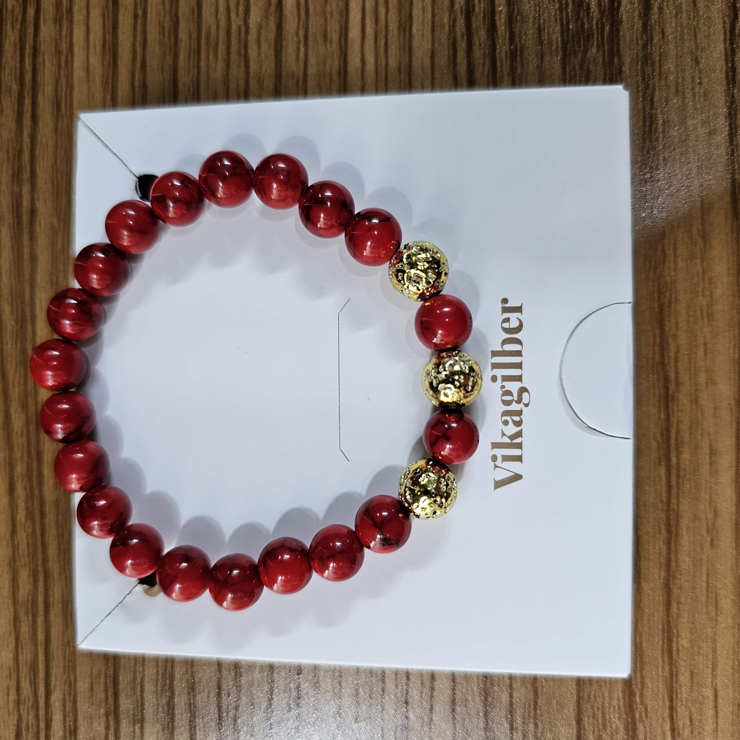 Pulsera Fósil Carmesí