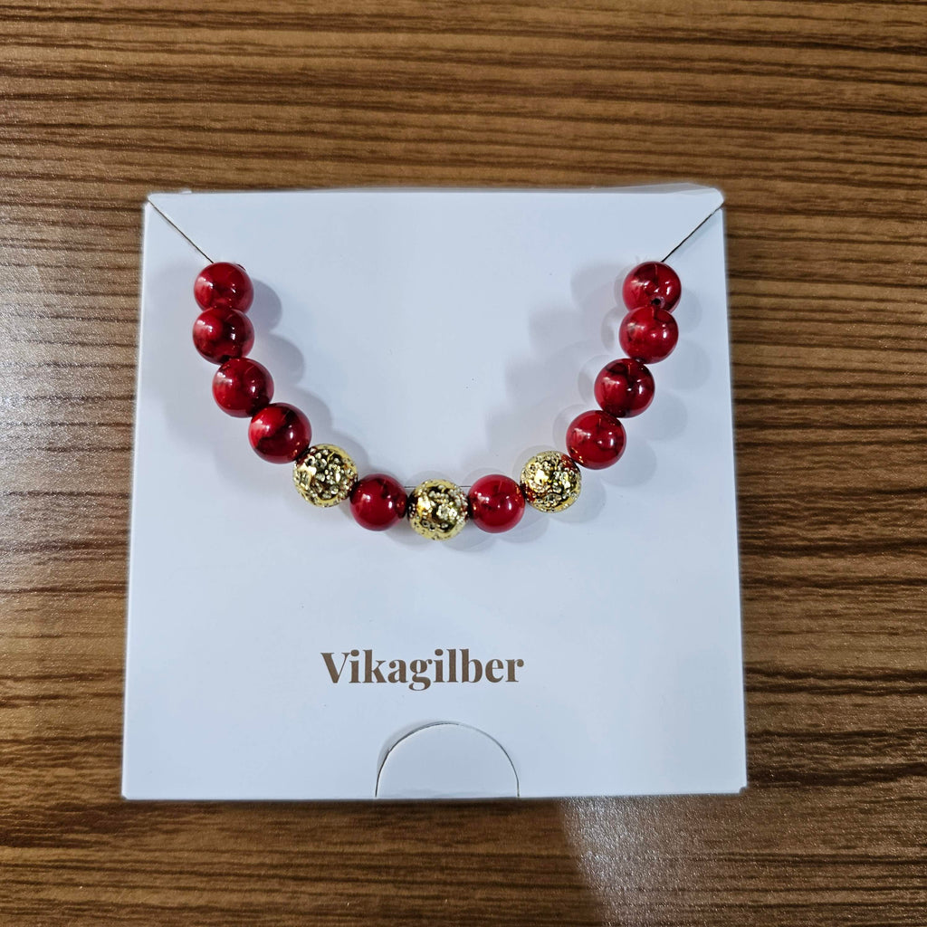 Pulsera Fósil Carmesí