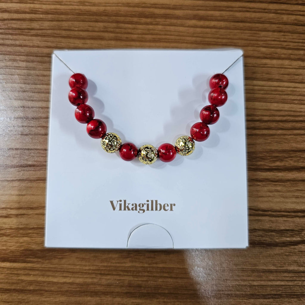 Pulsera Fósil Carmesí