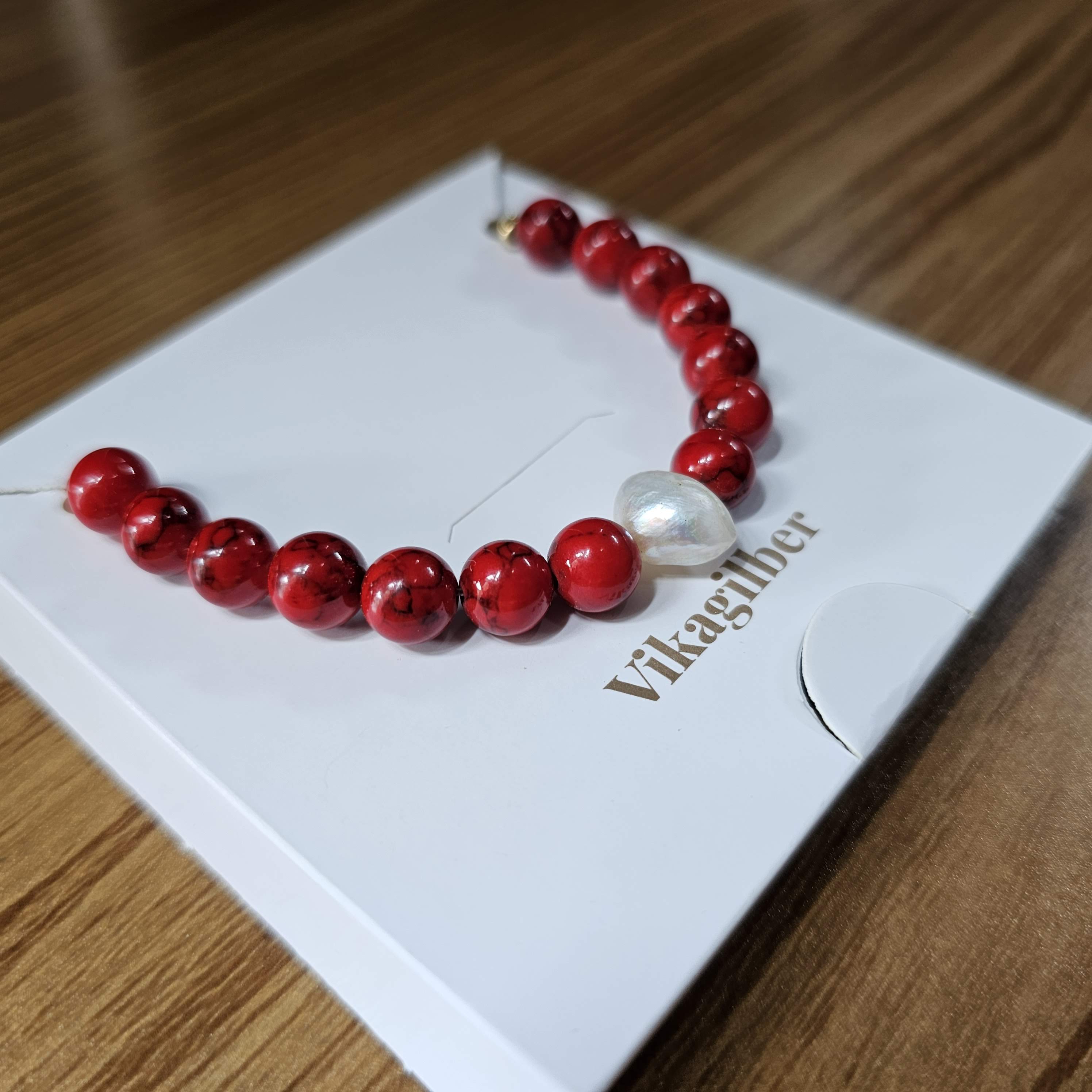 Pulsera Fossil Roja