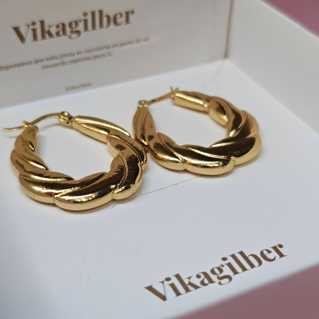 Aretes Trenza Dorada