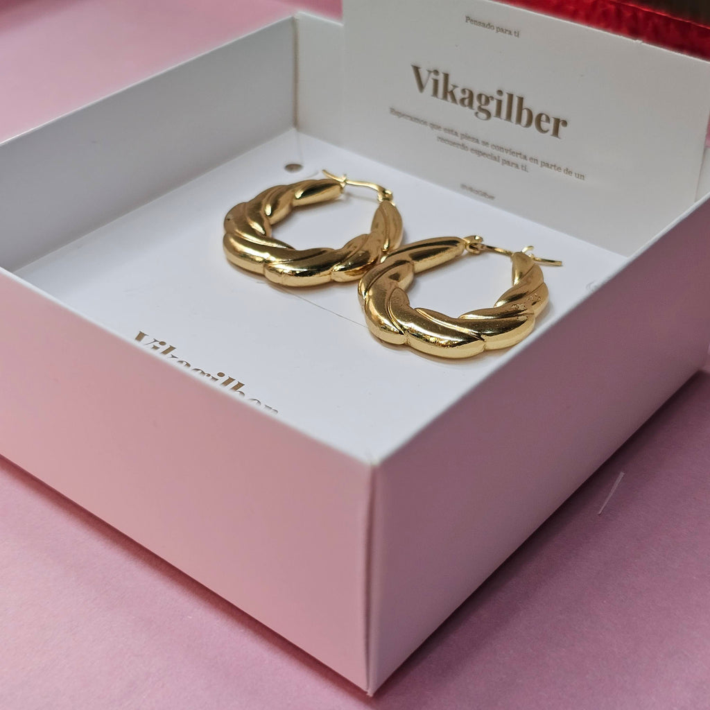 Aretes Trenza Dorada