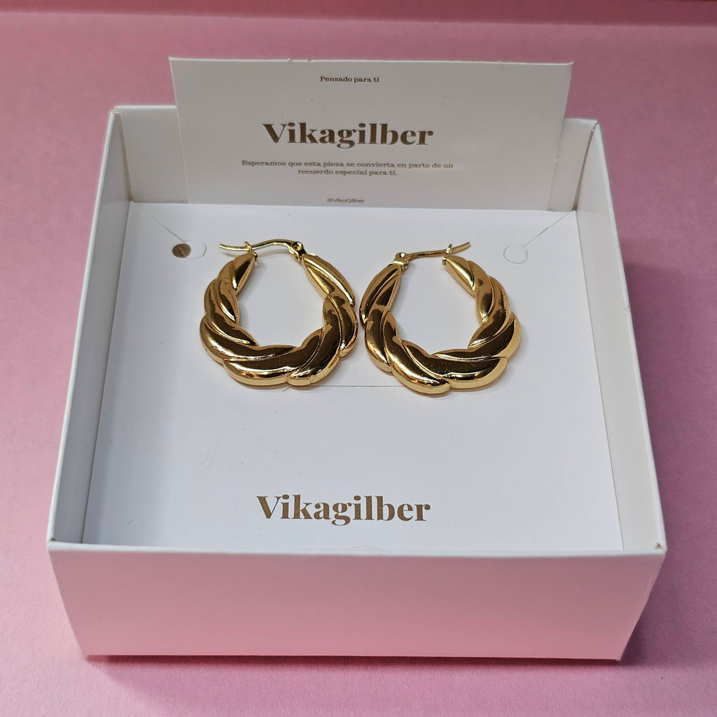 Aretes Trenza Dorada