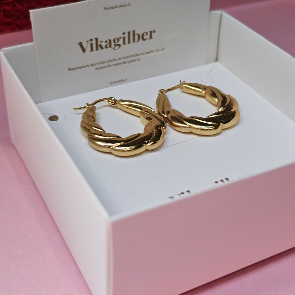 Aretes Trenza Dorada