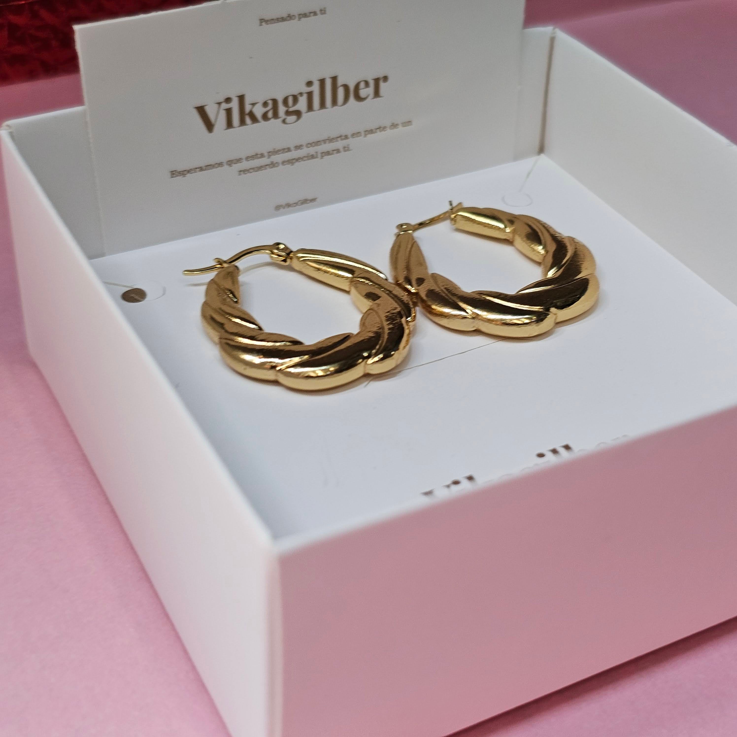 Aretes Trenza Dorada